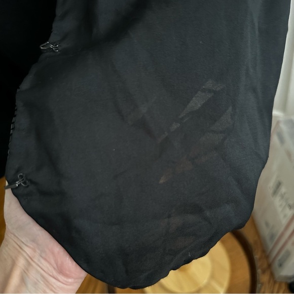 SWEET SUE Vintage 80s Black Silk Beaded Waistcoat Vest Art Deco Glam Size 22 - Picture 11 of 12